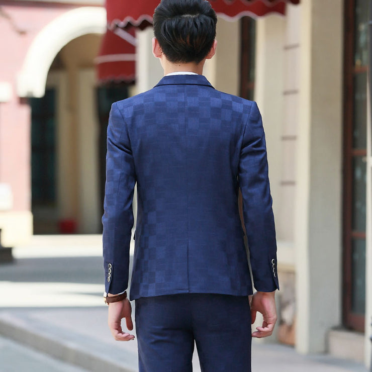 Young Handsome Groom Wedding Suit