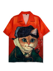 Vintage Style Retro Cartoon Printed Shirt