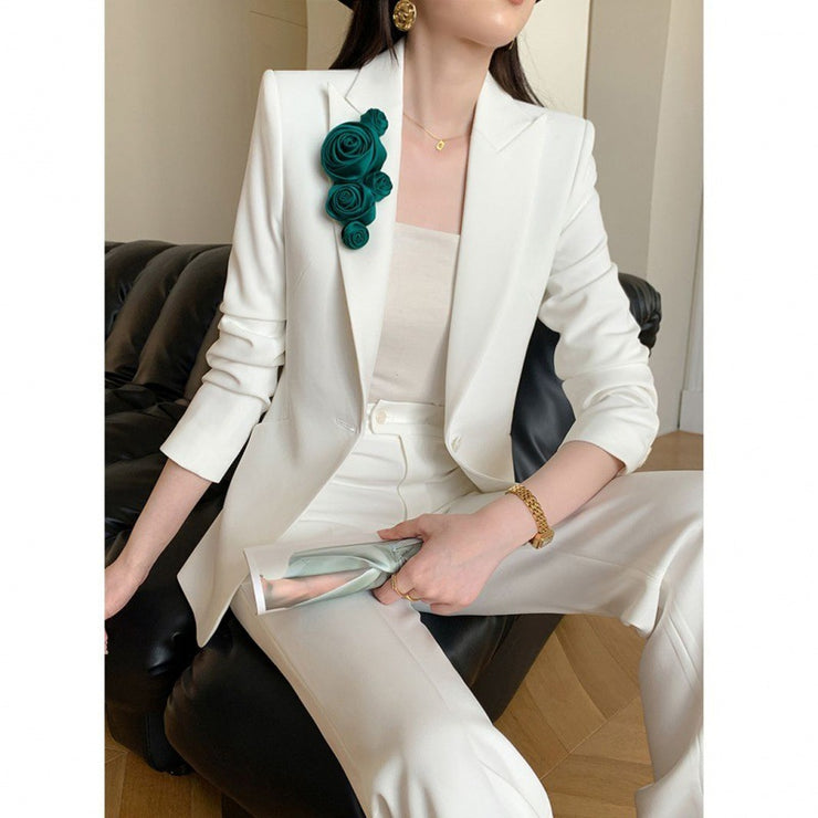 White Suit Outer Coat Suit Temperament Female