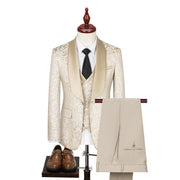 Men's Jacquard Suit Wedding Dress Suit