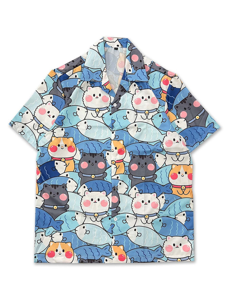 Vintage Style Retro Cartoon Printed Shirt