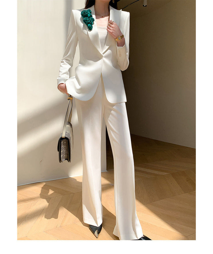 White Suit Outer Coat Suit Temperament Female