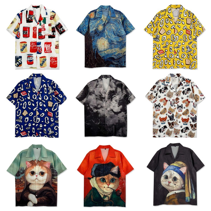 Vintage Style Retro Cartoon Printed Shirt