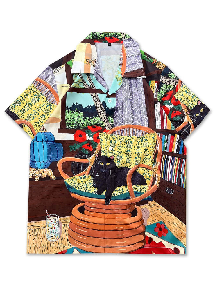 Vintage Style Retro Cartoon Printed Shirt